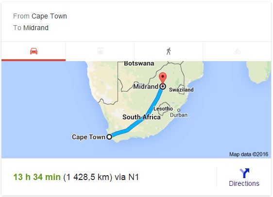 Moving from Cape Town to Midrand