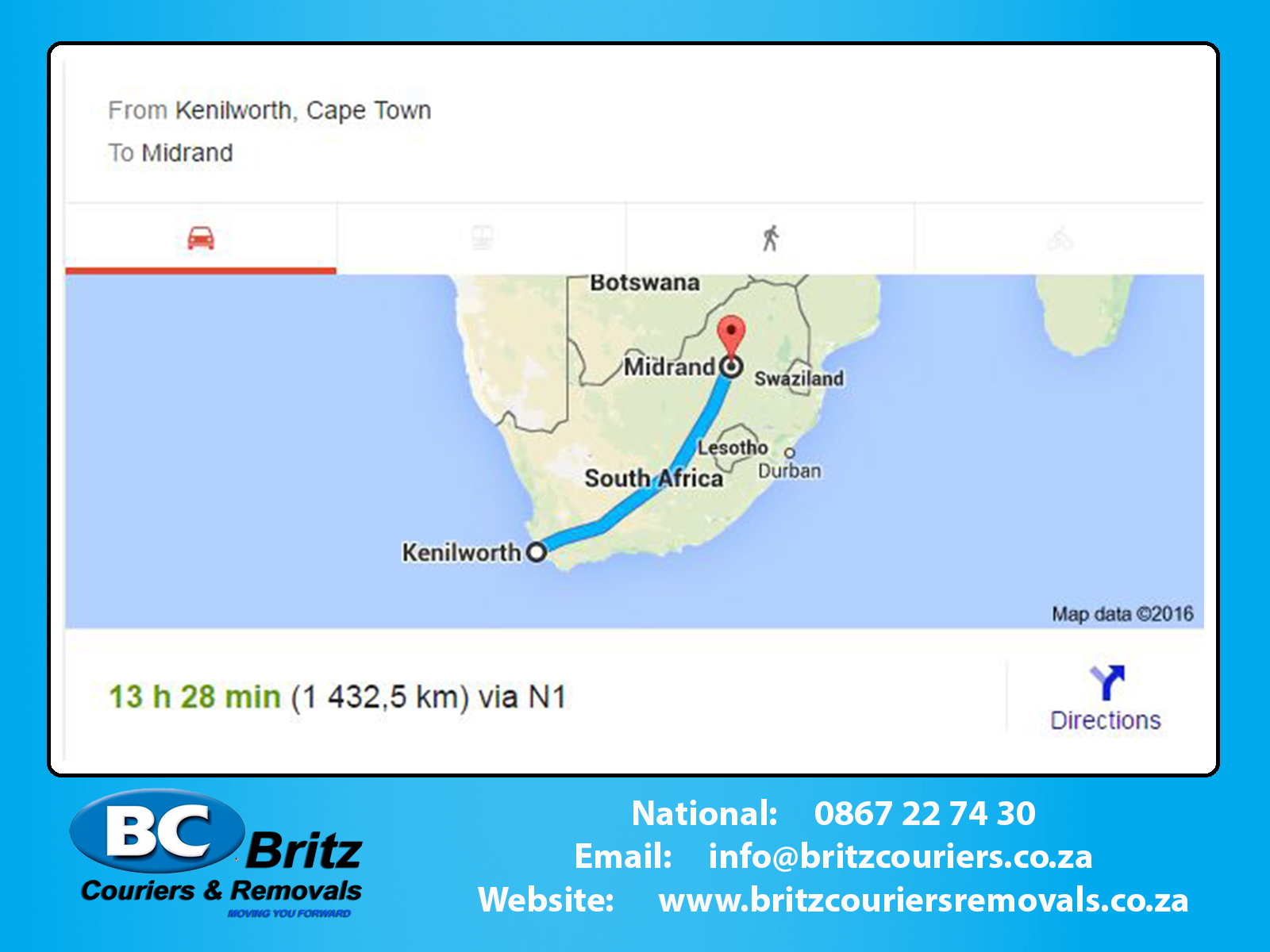 Furniture Removals Kenilworth to Midrand