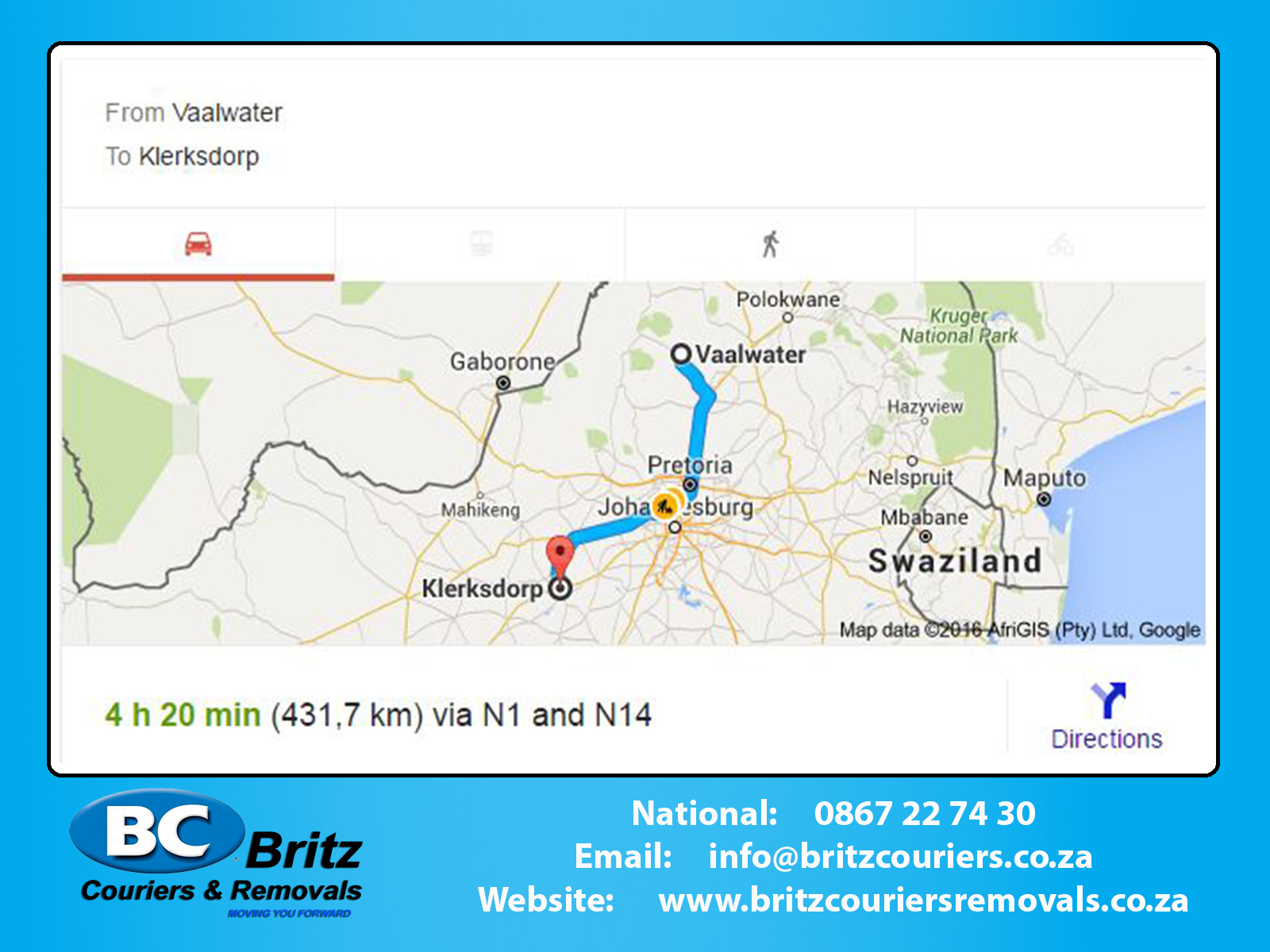 Furniture Removals Vaalwater to Klerksdorp
