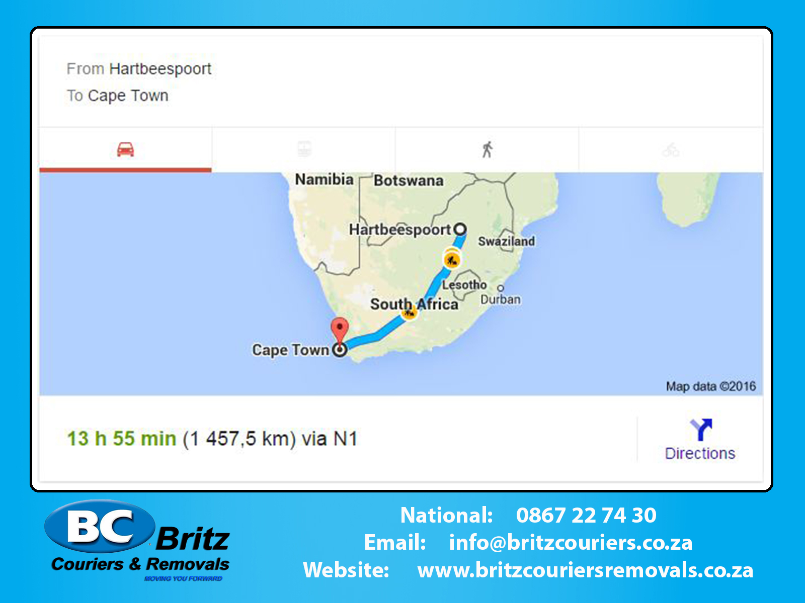 Furniture Removals Hartbeespoort to Cape town