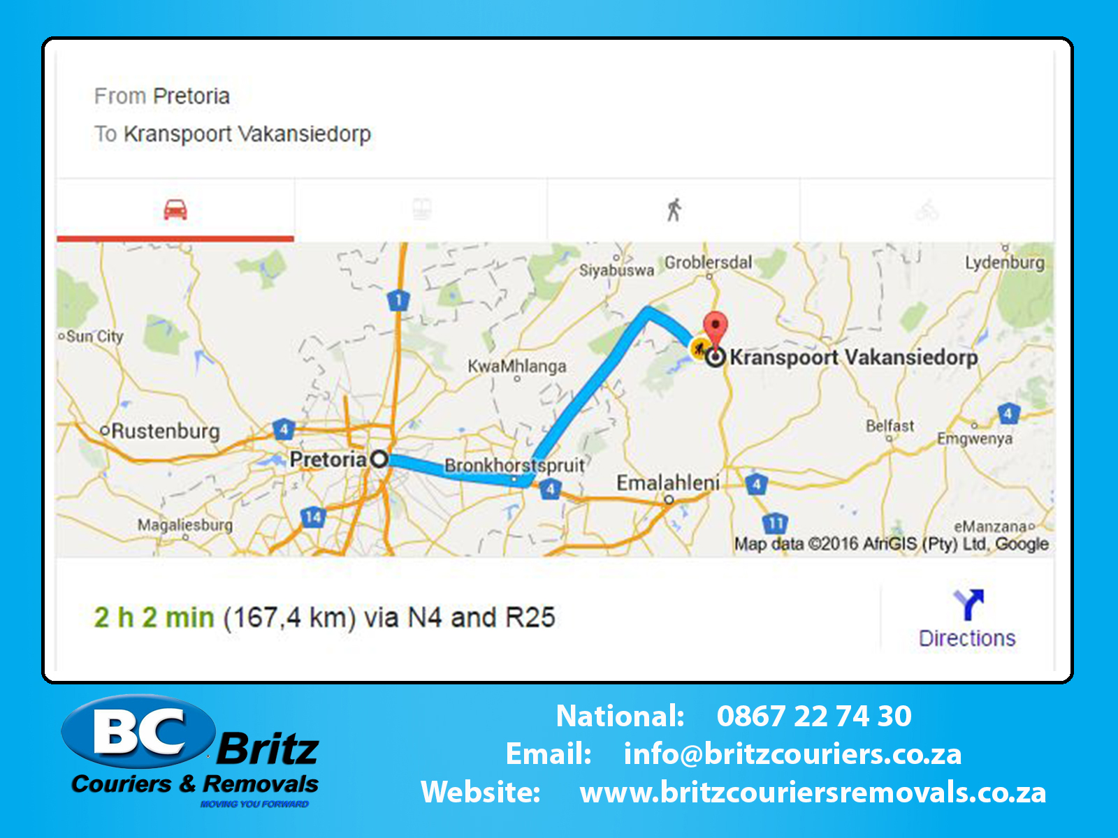 Furniture Removals Pretoria to Kranspoort Vakansiedorp