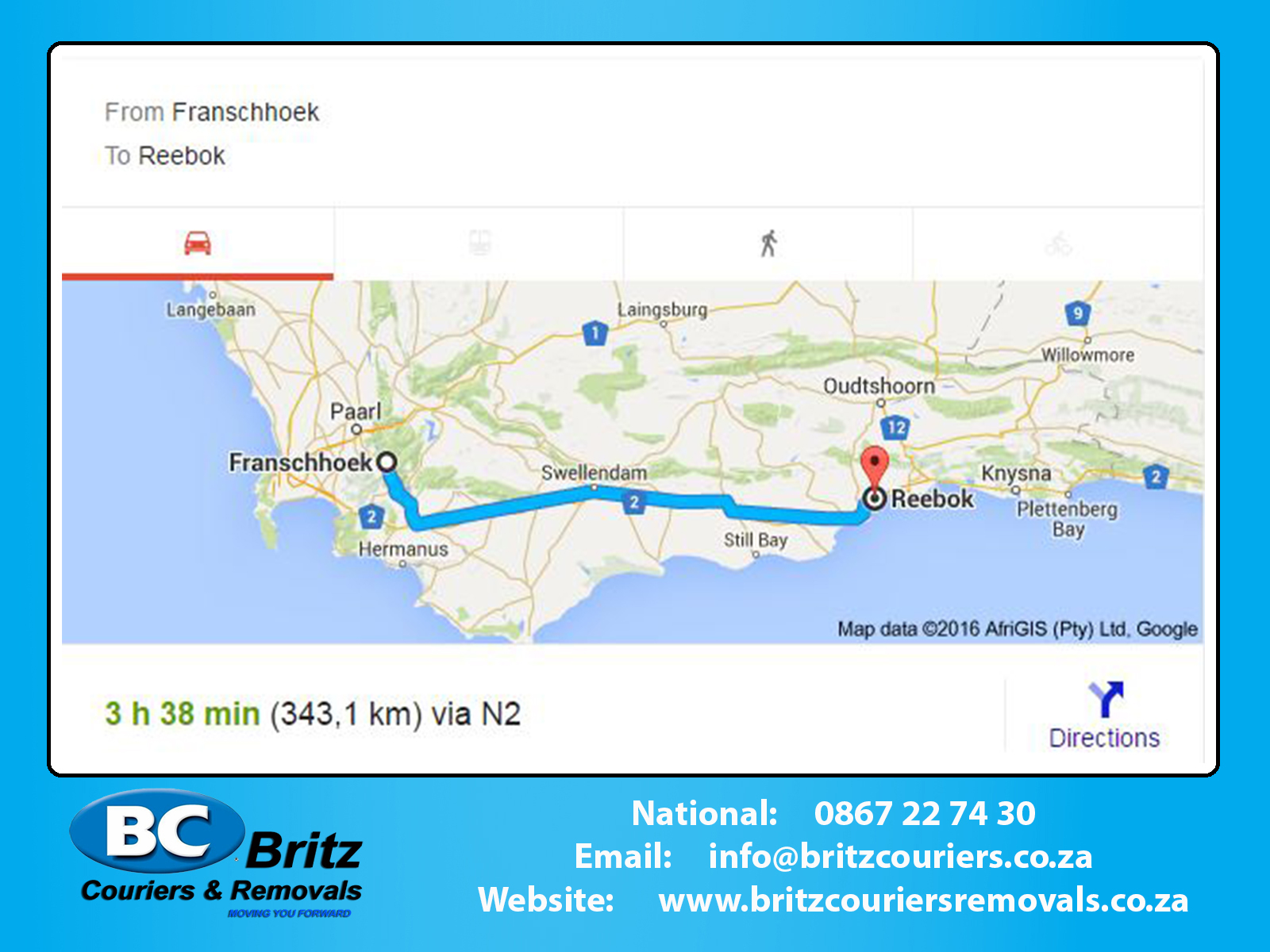 Furniture Removals Franschhoek to Reebok