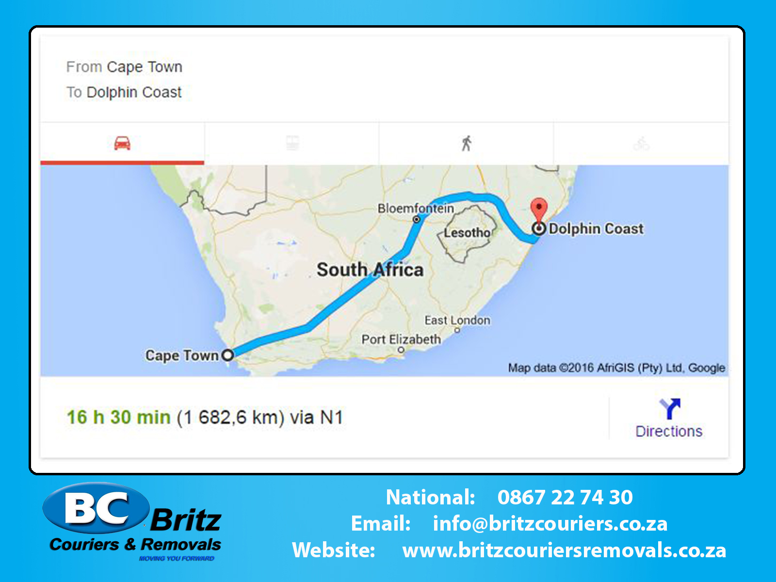 Furniture Removals Cape Town to Ballito