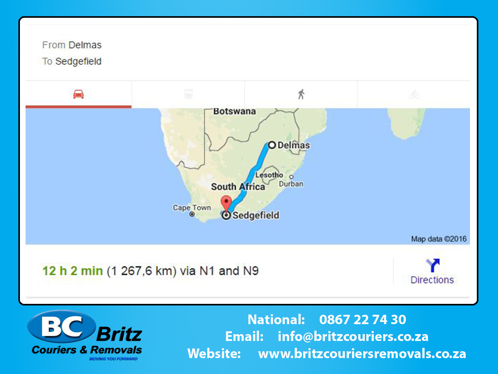 Furniture Removals Delmas to Sedgefield