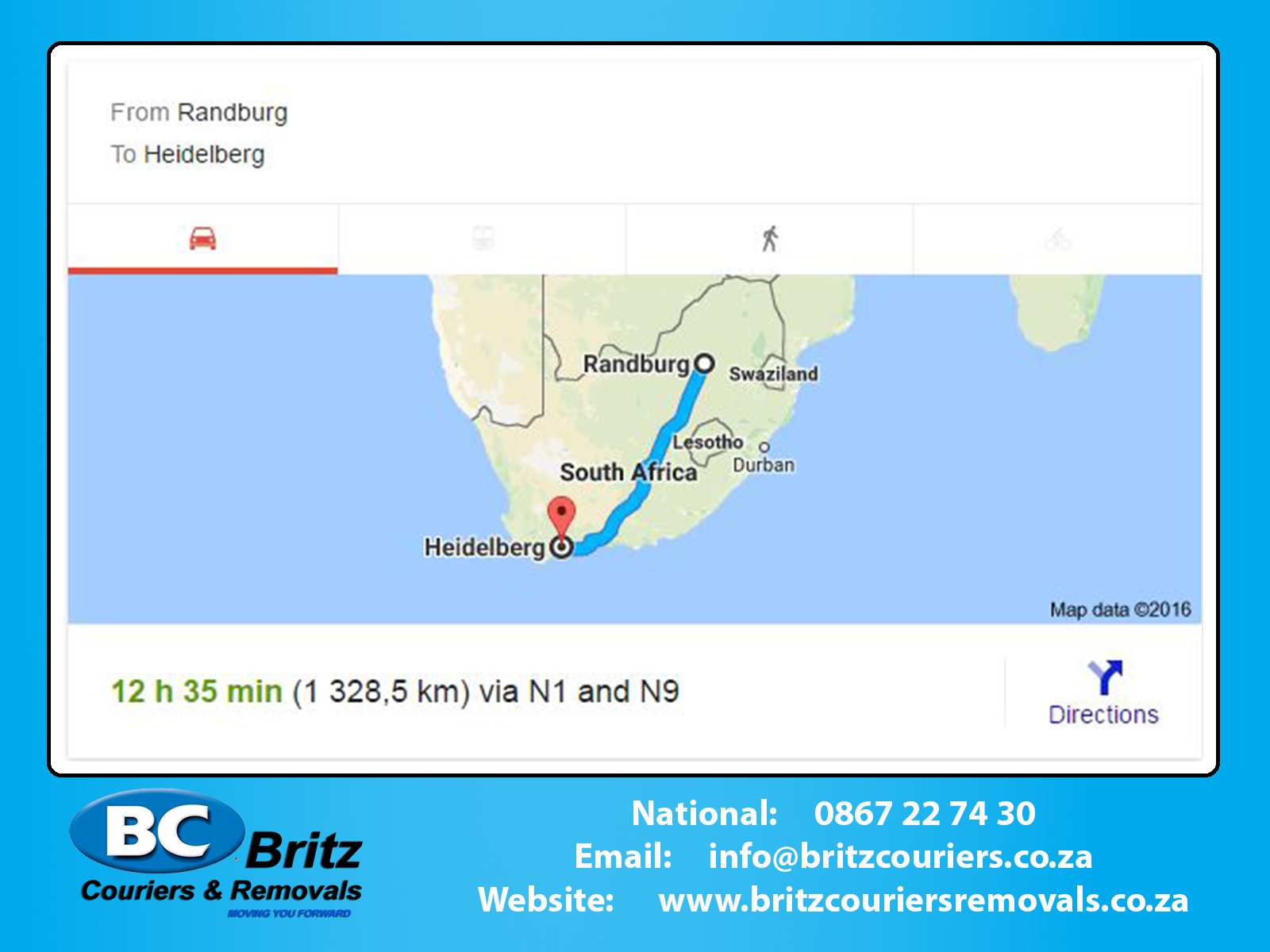 Furniture Removals Randburg to Heidelberg