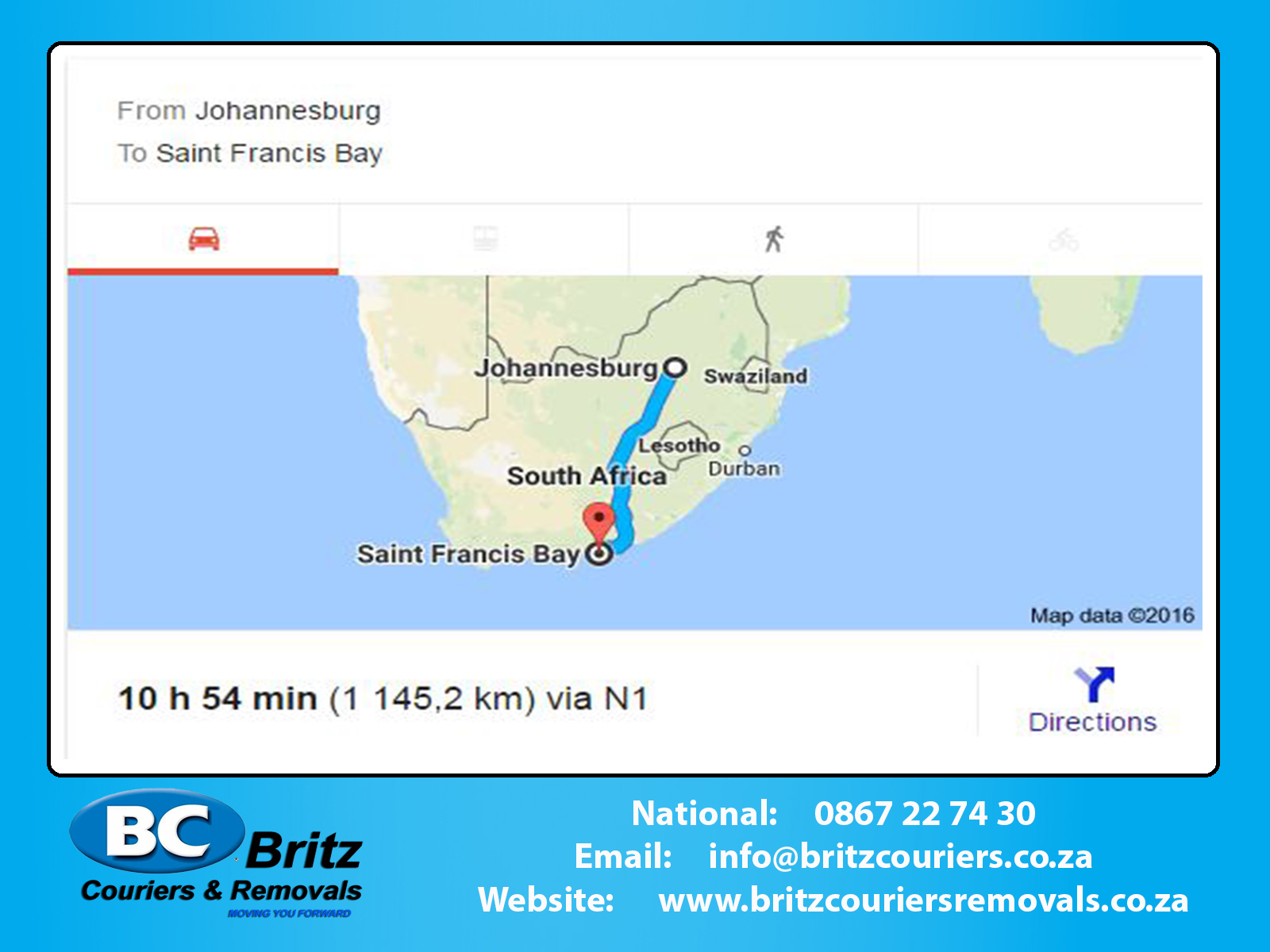 Furniture Removals Johannesburg to St Francis Bay