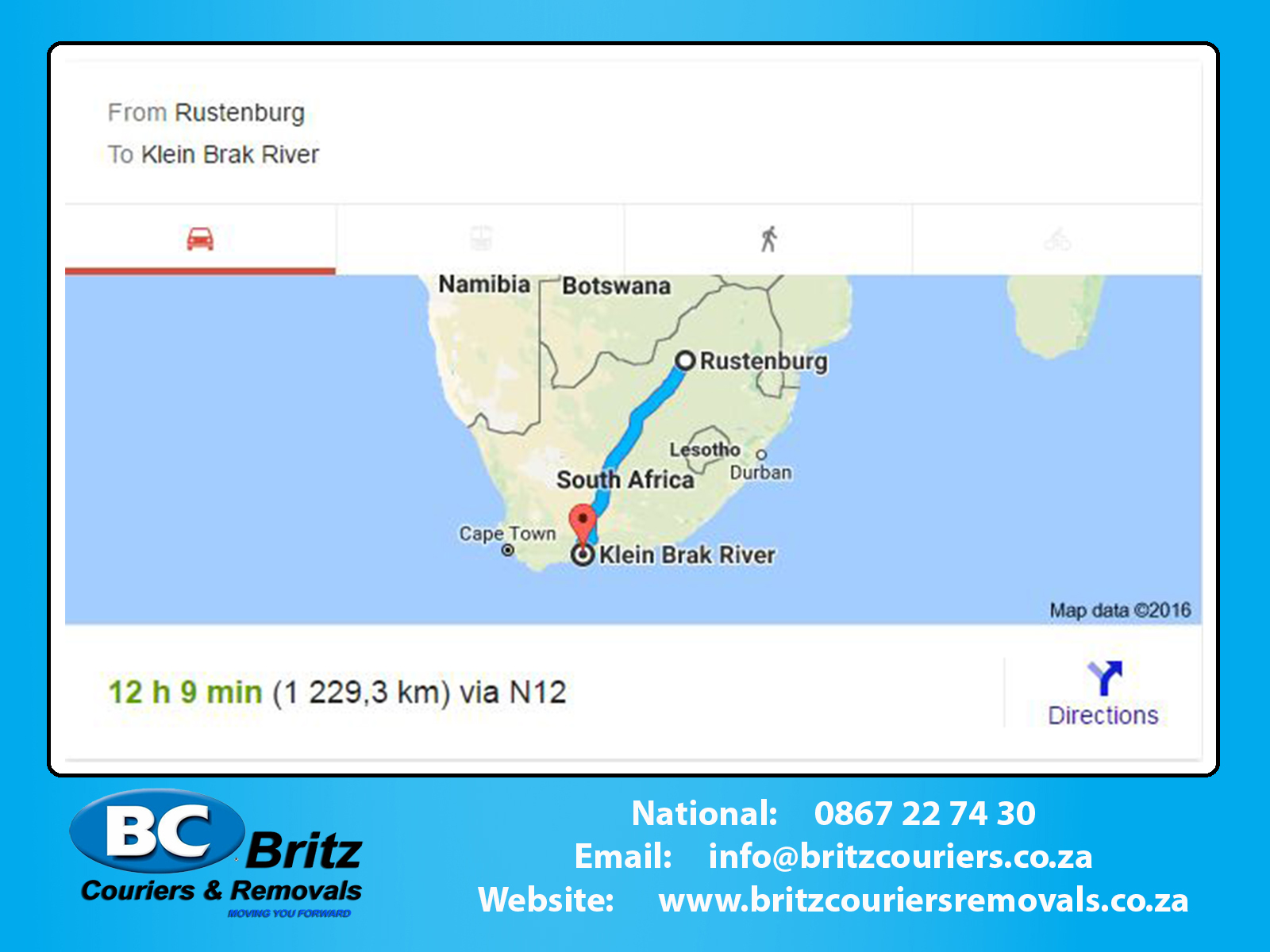Furniture Removals Rustenburg to Klein Brak River