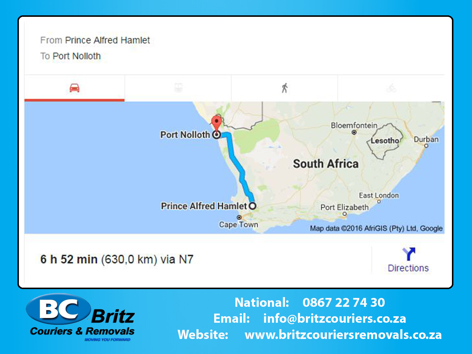 Furniture Removals Prince Alfred Hamlet to Port Nolloth