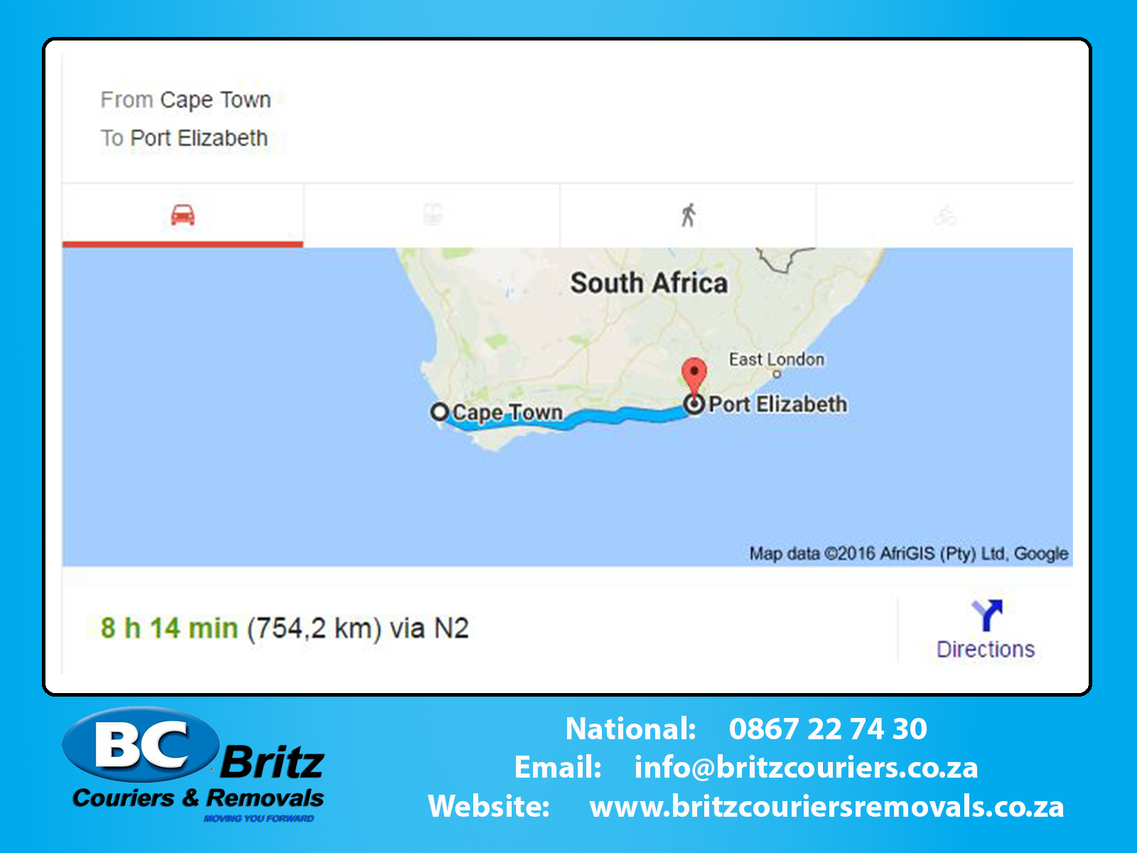 Furniture Removals Cape Town to Port Elizabeth