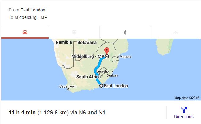 Furniture Removals East London to Middelburg