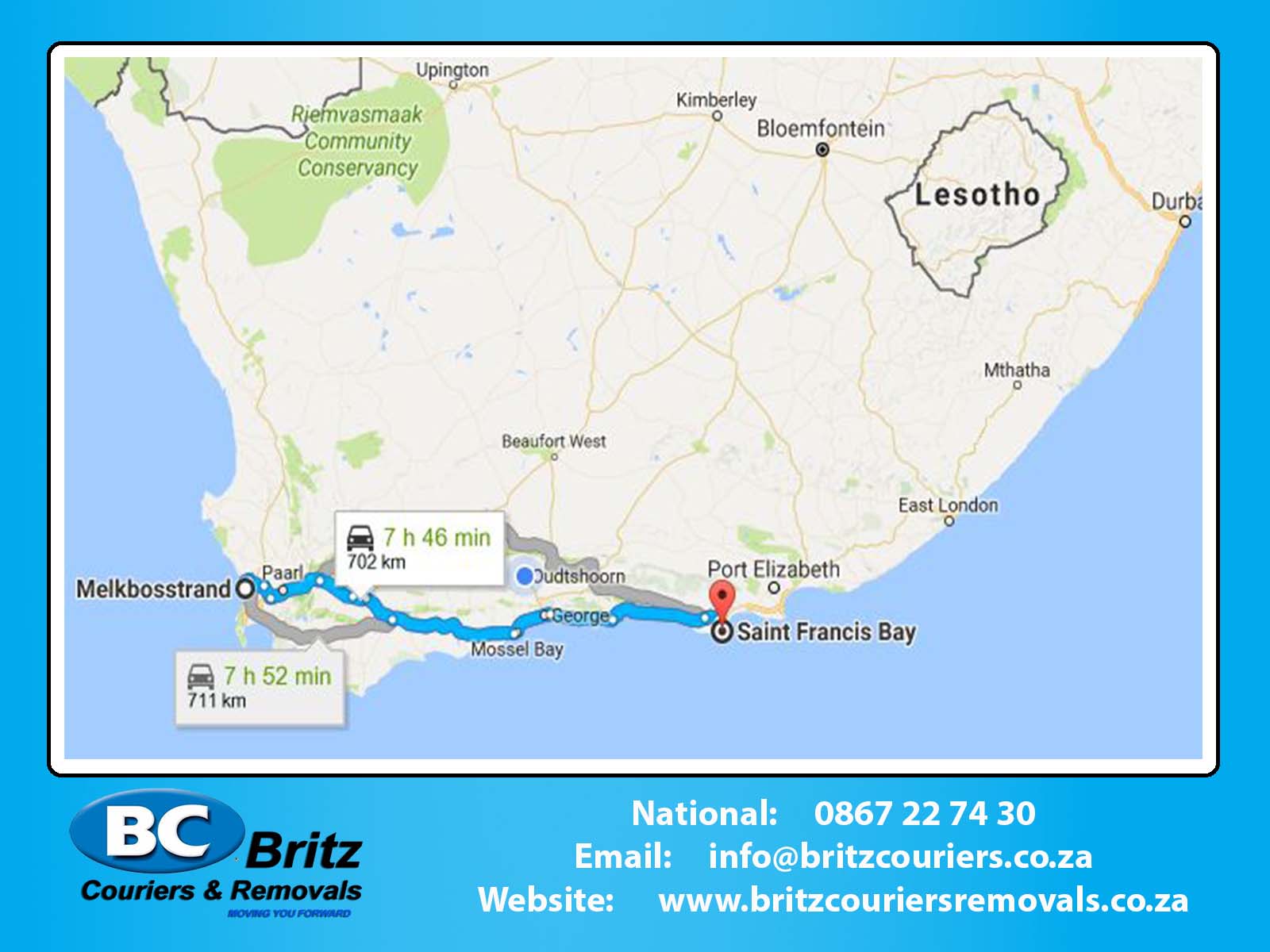 Furniture Removals Melkbosstrand to St Francis Bay