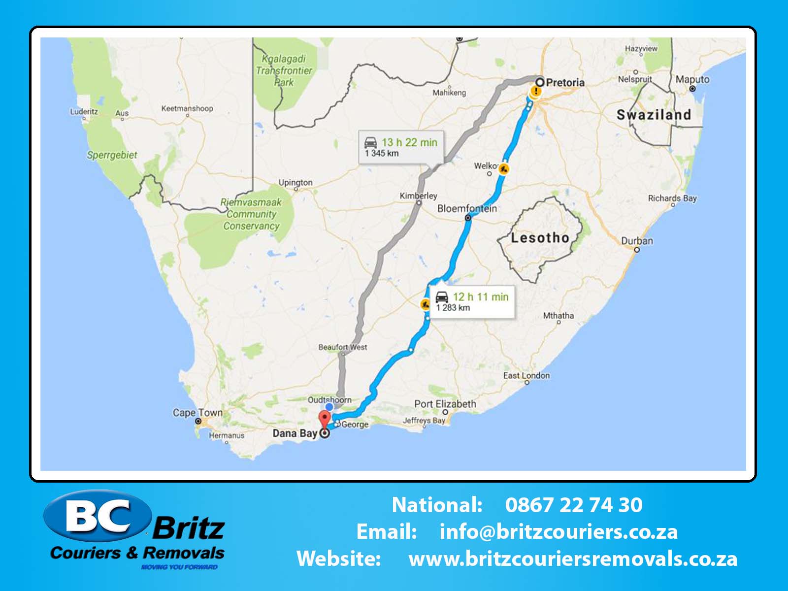 Furniture Removals Pretoria to Dana Bay