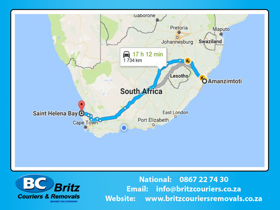 Furniture Removals Amanzimtoti to St Helena Baai