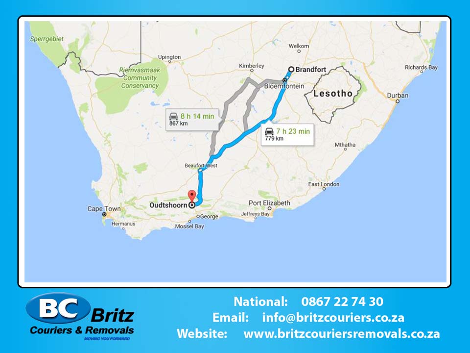Furniture Removals Brandfort to Oudtshoorn