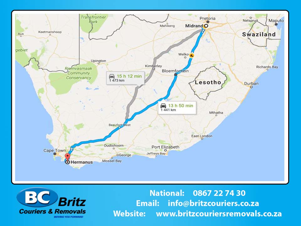 Furniture Removals Midrand to Hermanus